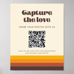 Retro 60er Jahre Vintage Capture the Love Schild