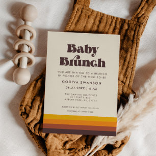 Retro 60er Jahre Vintage Mid Century Baby Brunch Einladung