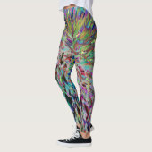 Retro 60er Jewel Tones Abstrakt, Personalisiert Na Leggings (Links)