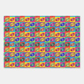 Retro 60er Lips Pop Kultur Geschenkpapier Set (Vorderseite 3)
