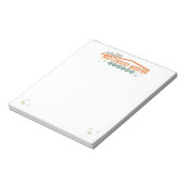 Retro 60er Mitte des Jahrhunderts Modernes Notepad Notizblock (Rotiert)