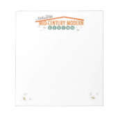 Retro 60er Mitte des Jahrhunderts Modernes Notepad Notizblock (Vorderseite)