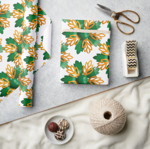 Retro 60er MOD Blume Button Geburtstag Floral Deko Geschenkpapier