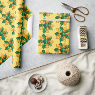 Retro 60er MOD Blume Button Geburtstag Floral Deko Geschenkpapier