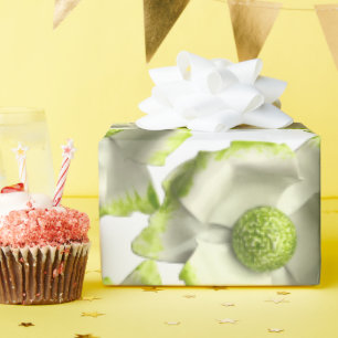 Retro 60er MOD Blumen Anstecker Geburtstag Weiß Gr Geschenkpapier