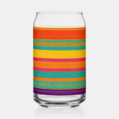 Retro 60er MOD Bright Stripes Dosenglas (Vorderseite)