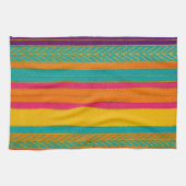 Retro 60er MOD Bright Stripes Geschirrtuch (Horizontal)