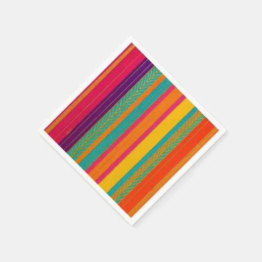 Retro 60er MOD Bright Stripes Serviette (Ecke)
