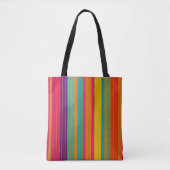Retro 60er MOD Bright Stripes Tasche (Vorderseite)