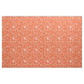 Retro 60er Mod, orange abgerundete Quadrat-Muster Stoff (Fat Quarter (45,7 x 55,9 cm))