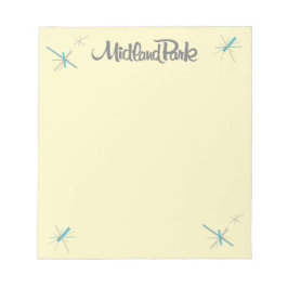 Retro 60er Modernes Notepad Notizblock