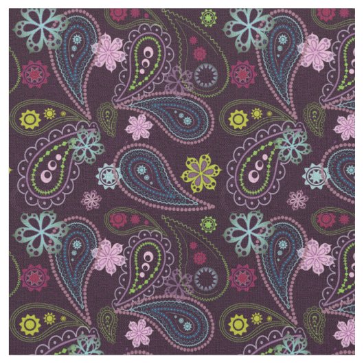 Retro 60er Paisley DIY Maske Stoff (Nahaufnahme)