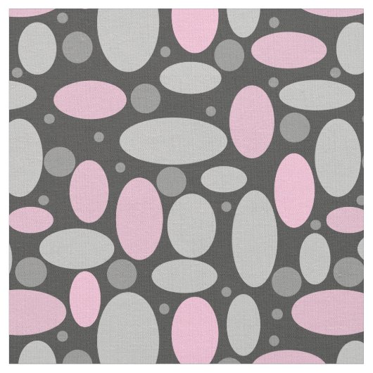 Retro, 60er, Polka Punkte, grau und rosa Stoff (Nahaufnahme)