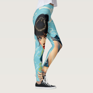 Retro 60er Pool Girl Rockabilly Leggings
