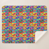 Retro 60er Pop Kulturpass Bellinzona Highlights Sherpadecke (Vorderseite (Horizontal))