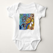 Retro 60er Psychedelic am Strand Geschenke Apparel Baby Strampler (Vorderseite)