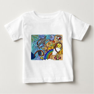 Retro 60er Psychedelic am Strand Geschenke Apparel Baby T-shirt