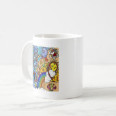 Retro 60er Psychedelic am Strand Geschenke Apparel Kaffeetasse (Vorderseite Links)