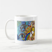 Retro 60er Psychedelic am Strand Geschenke Apparel Kaffeetasse (Links)
