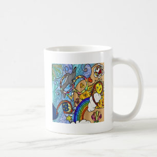 Retro 60er Psychedelic am Strand Geschenke Apparel Kaffeetasse