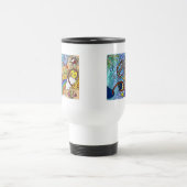 Retro 60er Psychedelic am Strand Geschenke Apparel Reisebecher (Mittel)