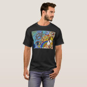 Retro 60er Psychedelic am Strand Geschenke Apparel T-Shirt (Vorne ganz)