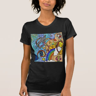 Retro 60er Psychedelic am Strand Geschenke Apparel T-Shirt