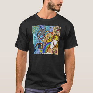 Retro 60er Psychedelic am Strand Geschenke Apparel T-Shirt