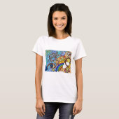 Retro 60er Psychedelic am Strand Geschenke Apparel T-Shirt (Vorne ganz)