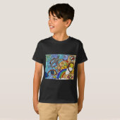 Retro 60er Psychedelic am Strand Geschenke Apparel T-Shirt (Vorne ganz)