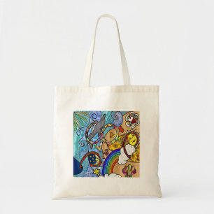 Retro 60er Psychedelic am Strand Geschenke Apparel Tragetasche