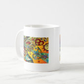 Retro 60er Psychedelic Cycle of Life Geschenke App Kaffeetasse (Vorderseite Links)
