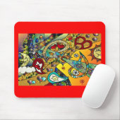 Retro 60er Psychedelic Cycle of Life Geschenke App Mousepad (Mit Mouse)