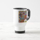 Retro 60er Psychedelic Magic Mushroom-Tasse Reisebecher (VorderseiteRechts)