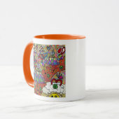 Retro 60er Psychedelic Magic Mushroom-Tasse Tasse (Vorderseite Links)