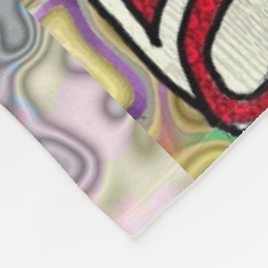 Retro 60er Psychedelic Magic Mushrooms Blanket Fleecedecke (Ecke)