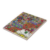 Retro 60er Psychedelic Magic Mushrooms Keramik Til Fliese (Seite)