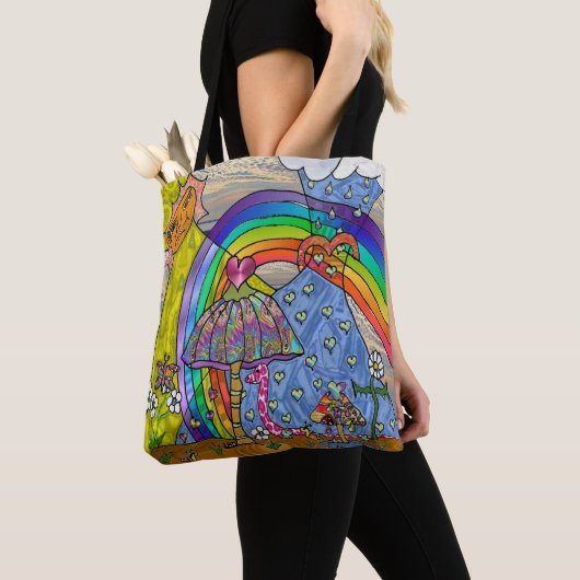 Retro 60er Psychedelic Magic Mushrooms Tote Bag Tasche (Von Nahem)