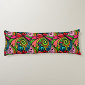 Retro 60er Psychedelic Pattern Seitenschläferkissen (Rückseite)