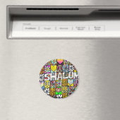Retro 60er Psychedelic Shalom LIEBE Apparel Gesche Magnet (In Situ (Geschirrspüler))