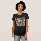 Retro 60er Psychedelic Shalom LIEBE Apparel Gesche T-Shirt (Vorne ganz)