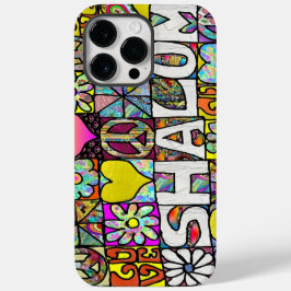 Retro 60er Psychedelic Shalom LIEBE Case-Mate iPho iPhone 14 Pro Max Hülle