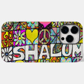 Retro 60er Psychedelic Shalom LIEBE Case-Mate iPho iPhone Hülle (Rückseite (Horizontal))
