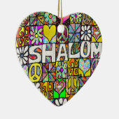 Retro 60er Psychedelic Shalom LIEBE Ornament (Rechts)