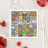 Retro 60er Psychedelic Shalom LIEBE Paper Napkins Serviette (Beispiel)