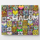 Retro 60er Psychedelic Shalom LIEBE Plaque Fotoplatte (Vorderseite)