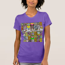 Retro 60er Psychedelic Shalom LIEBE T - Shirt