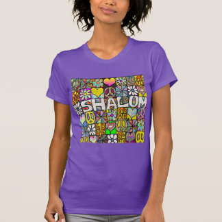 Retro 60er Psychedelic Shalom LIEBE T - Shirt