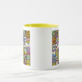 Retro 60er Psychedelic Shalom LIEBE Tasse (Zentrum)