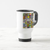 Retro 60er Psychedelic Shalom LIEBE Tasse (VorderseiteRechts)